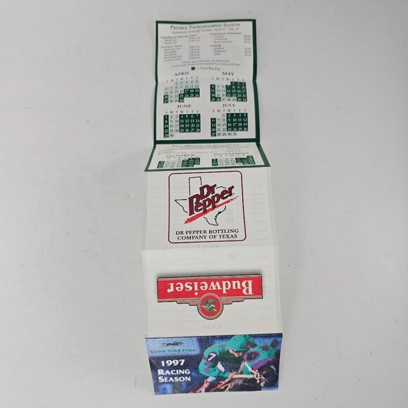 1997 Lone Star Park Racing Season Schedule Brochure Budweiser Dr Pepper Ads - Picture 3 of 4